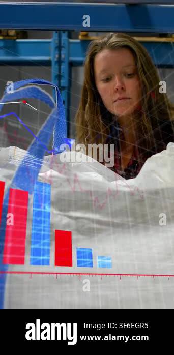 Vertical video: Supply worker reacting to scanner alert, auditing ...