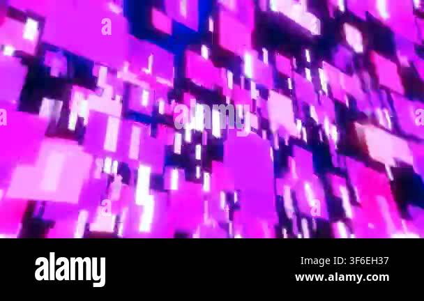 Purple energy squares and rectangles particles magic glowing hi-tech ...