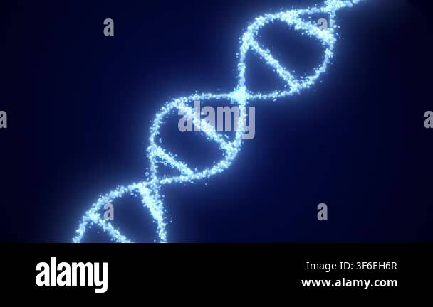 Abstract blue glowing energy spiral dna scientific futuristic high tech ...