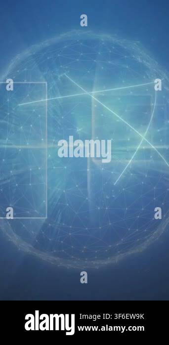Vertical video: Reveal starting holo sphere pulsing, tracing arcs ...