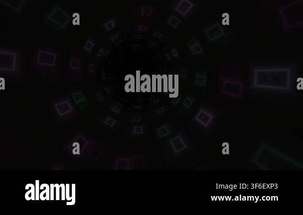 A dark background with various square patterns and shapes Stock Video ...
