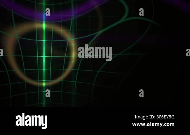 A futuristic technology background with laser beams and grid lines ...