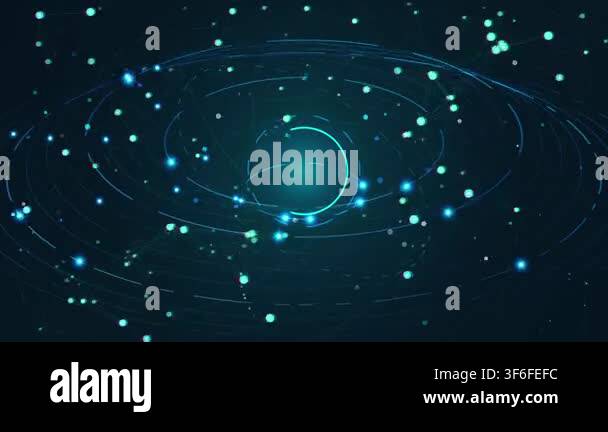 Abstract digital background featuring ethereal quantum particles ...