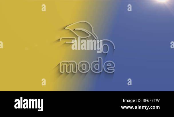 Eco mode and ecology friendly symbol with natural shadow. Cyber ...