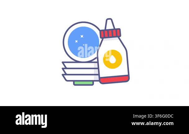 dish cleaning Modern concepts design, Premium quality animated vector ...