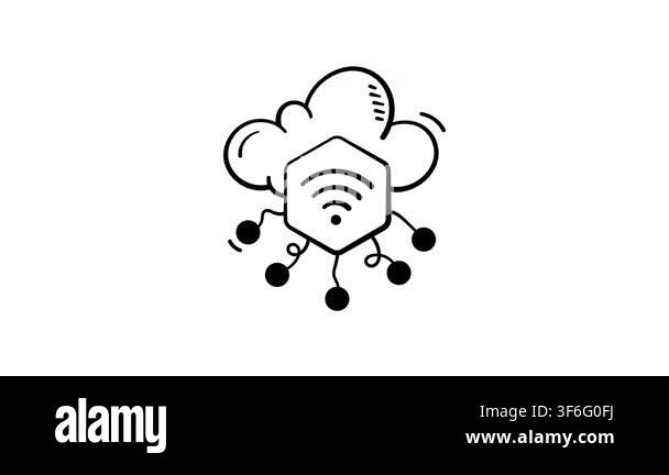 Download this amazing handy icon animation of cloud network, premium ...