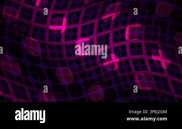 Neon pink grid pattern on dark background Stock Video Footage - Alamy