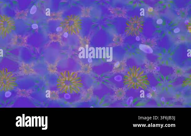 motion-footage-background-with-colorful-elements-flowers-vintage