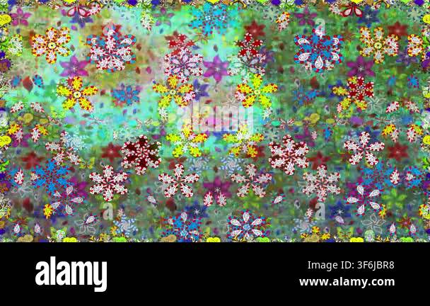 motion-footage-background-with-colorful-elements-flowers-vintage