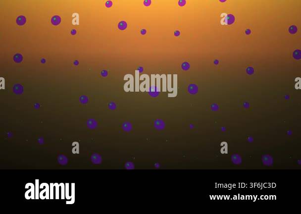 Purple dots scattered on orange gradient background Stock Video Footage ...