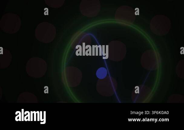 A mesmerizing digital animation showing a blue sphere moving along a ...