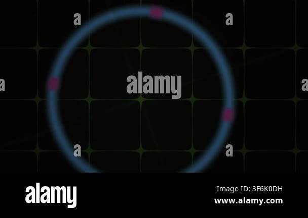 A minimalist digital animation featuring a rotating circular progress ...