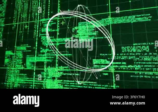Code scroll starting white wireframe orb rotating, tilting, densifying ...
