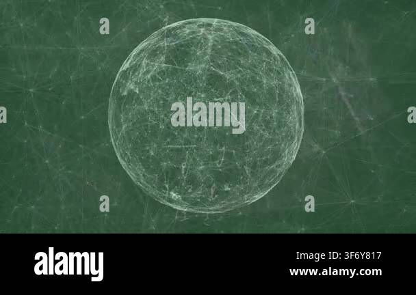 Animation of rotating globe and math formulas on green background ...