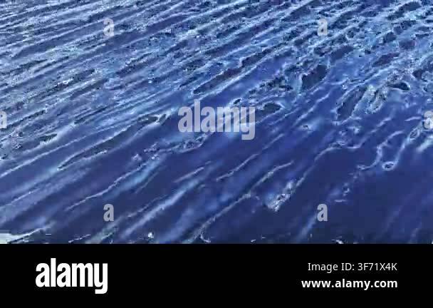 Close view of Linear Water Surface like a River from Left to right with ...
