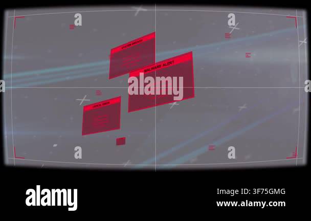 Reticle sensing markers, red panels floating and rotating, clustering ...