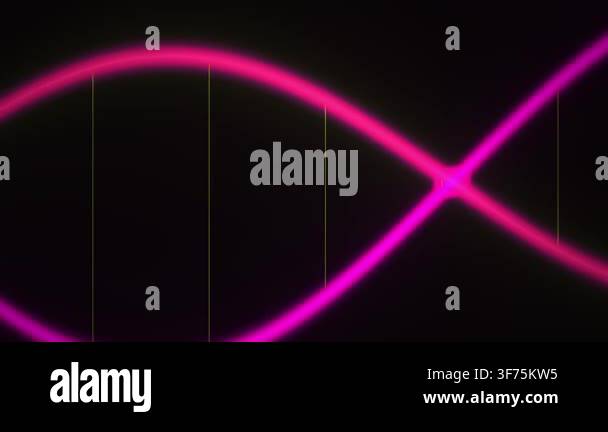 A mesmerizing motion graphic featuring a glowing neon pink infinity ...