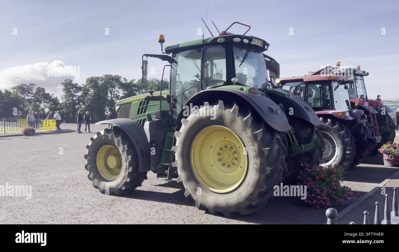 Farmers stage protest after culling of cows in Co Tyrone Stock Video ...