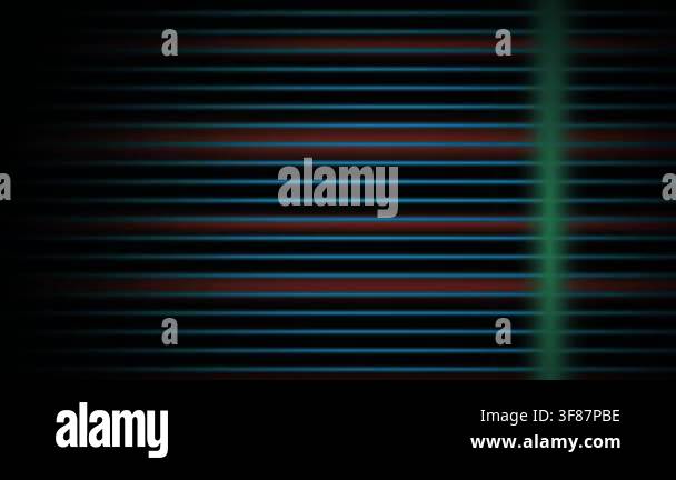 A series of horizontal lines with a glowing green vertical line Stock ...