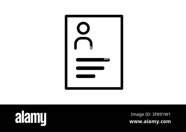 An identification card icon with a person symbolizing personal identity ...
