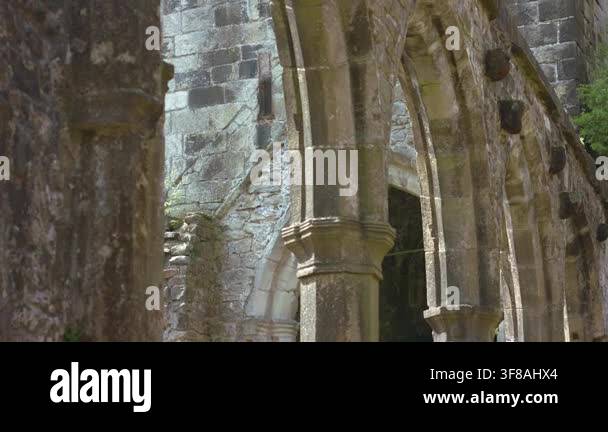 Saint Thomas a Becket Abbey Church ruins archway in Yorkshire medium ...