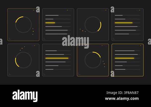 Dynamic digital dashboard interface featuring modular performance ...