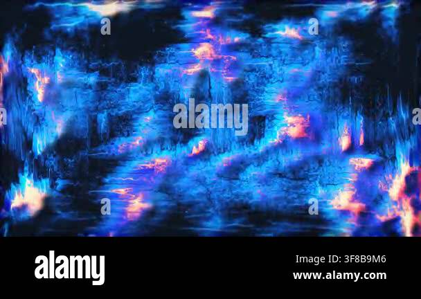 Dynamic ethereal flowing liquid simulation merging icy blue plasma with ...