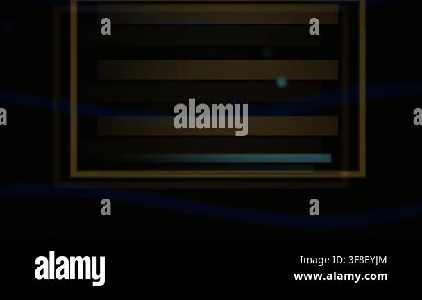 A dark background with a glowing rectangle containing horizontal lines ...