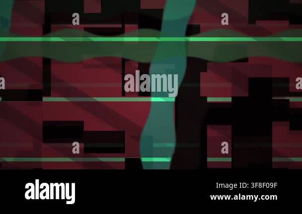 A high-energy digital glitch art animation featuring shifting geometric ...