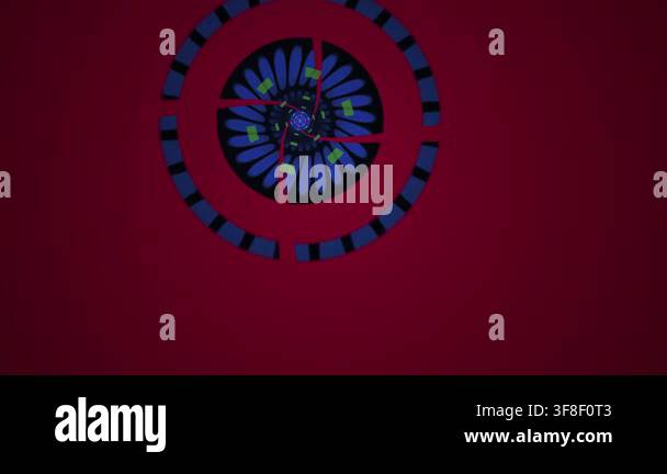 A mesmerizing digital animation featuring a rotating kaleidoscope ...