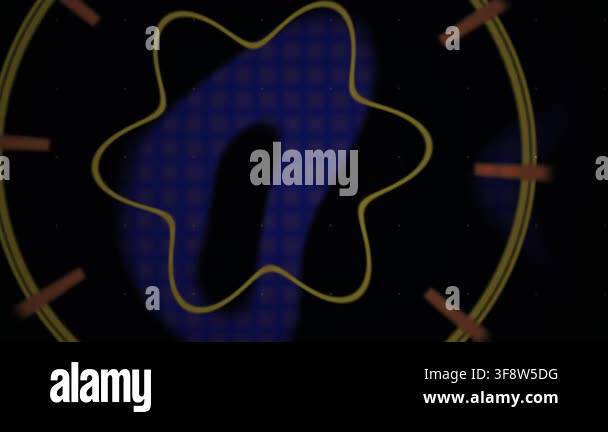 A hypnotic digital animation featuring a rotating star-like geometric ...