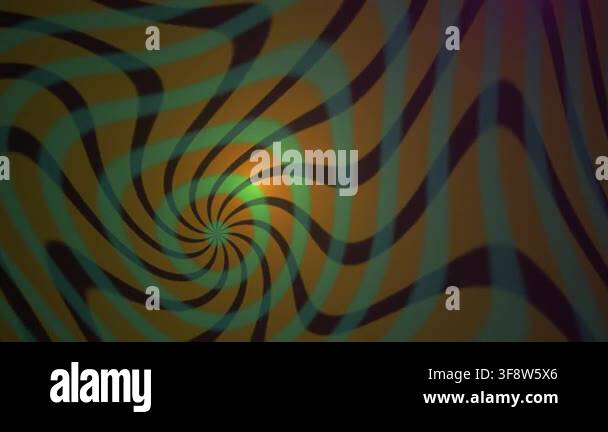 A mesmerizing animation featuring a rotating spiral with wavy ...
