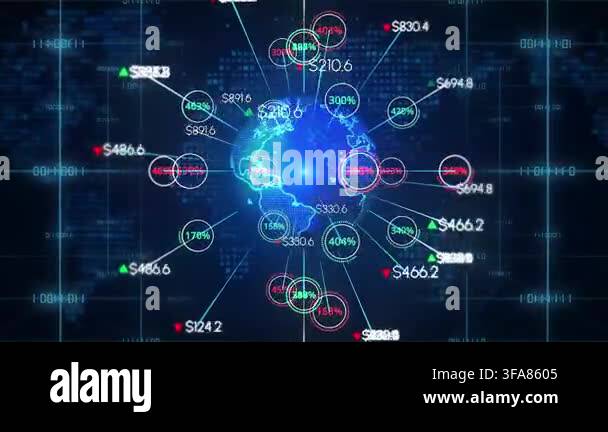 global network data connection 3 d rendering.burse Stock Video Footage ...