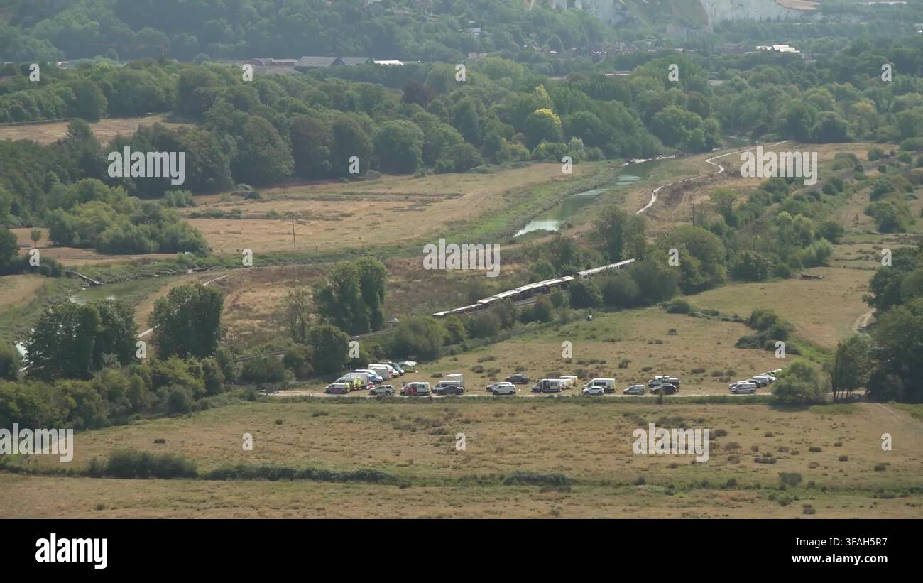 Archive Footage Of The Train Derailment In Lewes Stock Video Footage archive-footage-of-the-train-derailment-in-lewes-stock-video-footage
