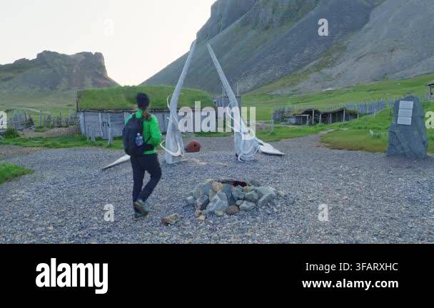 A Lone Hiker Explores The Atmospheric Old Viking Village Film Set On a-lone-hiker-explores-the-atmospheric-old-viking-village-film-set-on