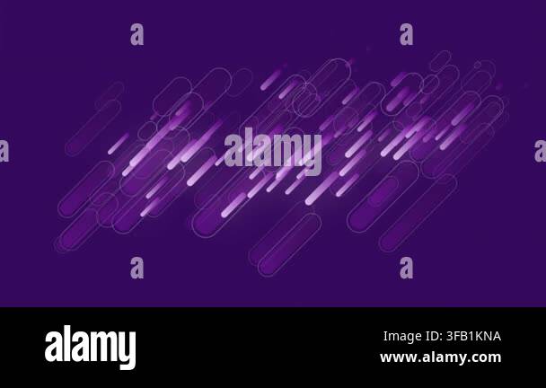 Animation of purple shapes moving on violet background. colour, shape ...