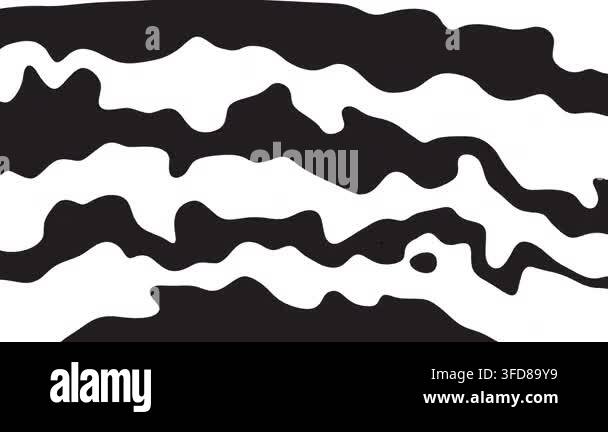 black-and-white-abstract-fluid-motion-background-animation-stock-video