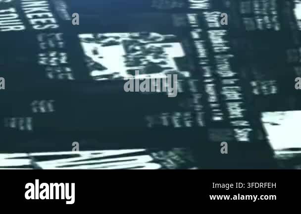 Textual Image File Vintage Newspaper Article Text Seamless Scroll Cinematic Motion ...