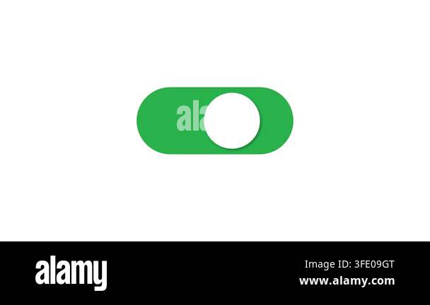 Animated On Off Toggle Button with Smooth UI Switch Transition Stock ...