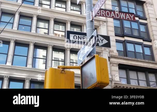New York City Broadway street sign in Lower Manhattan, United States ...
