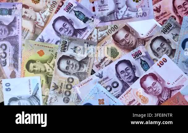 Thailand, Thai paper banknotes baht for settlements and financial ...