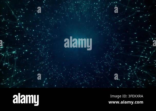 Futuristic dark blue motion graphics background showing seamless flow ...