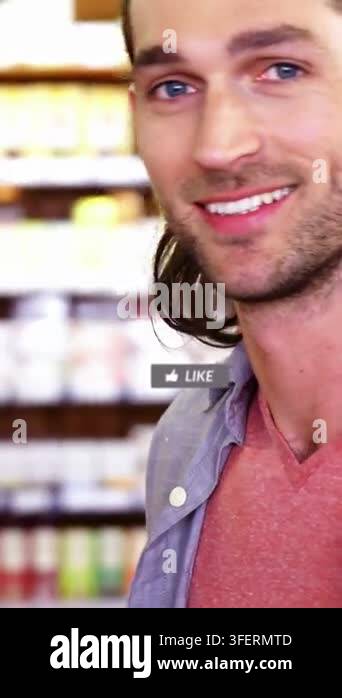 vertical-video-man-turning-and-smiling-causing-likes-badges-floating