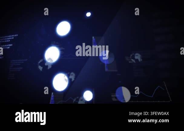Bright orbs appearing upper right, descending, overlapping and ...