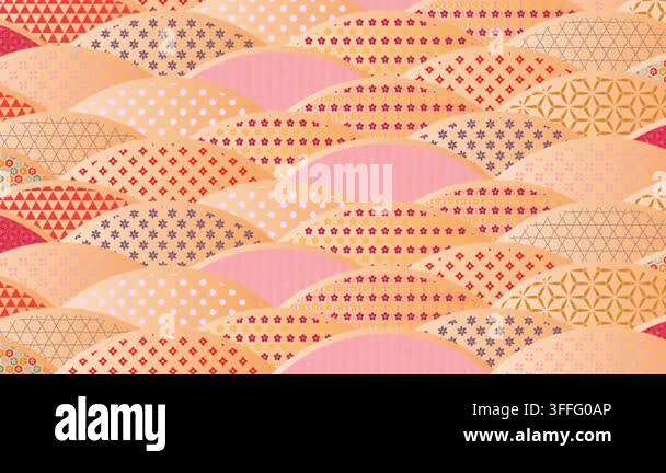 Traditional Japanese Wave Pattern Design 4K Stock Video Footage - Alamy