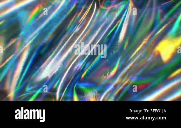 Bright holographic liquid waves with rainbow refractions, blue-green ...