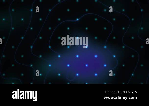 A dynamic abstract background animation with a grid of glowing blue ...