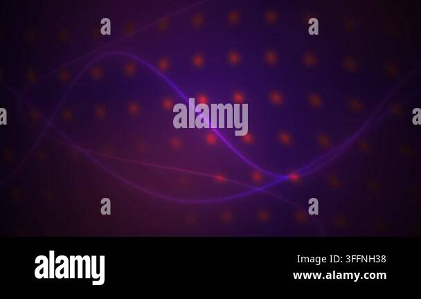 A dynamic abstract animation showcasing flowing purple light waves ...