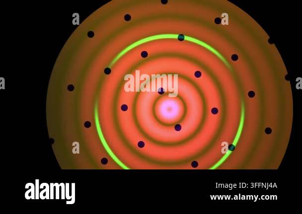 A mesmerizing abstract visual effect showing rhythmic concentric rings ...