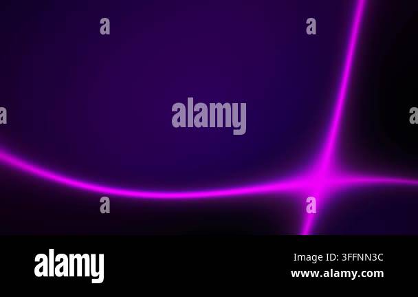 Dynamic animation of glowing neon purple light beams intersecting and ...